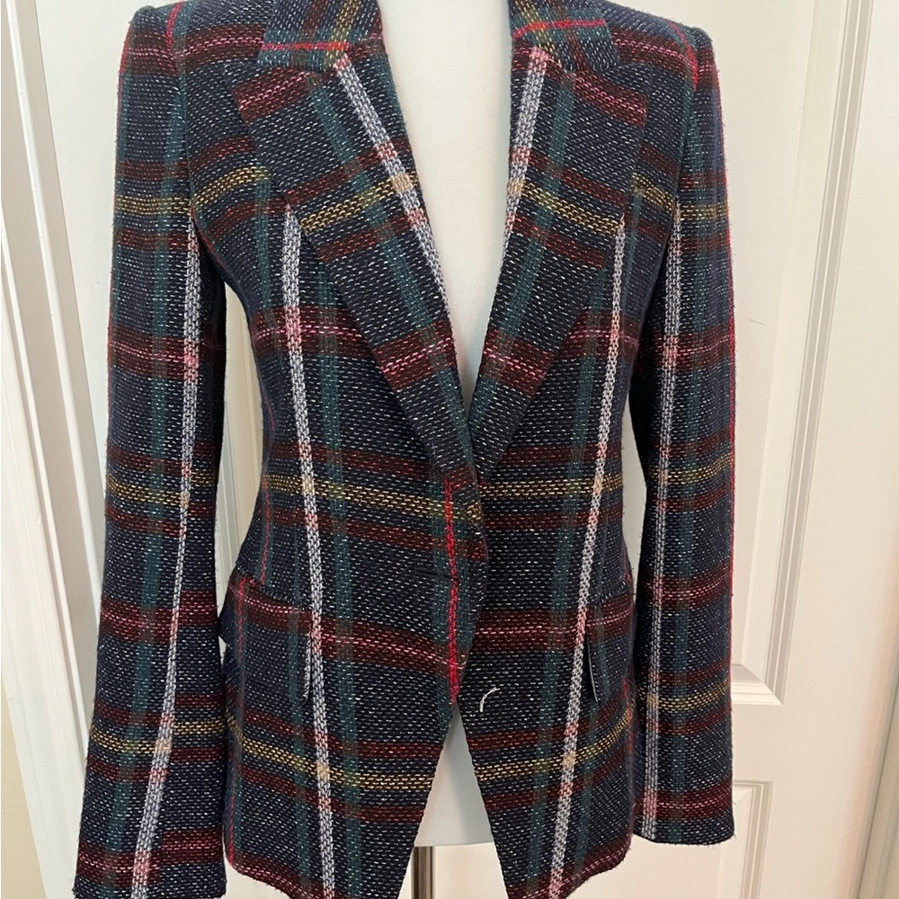 NWT Veronica Beard Plaid Blazer Size 2